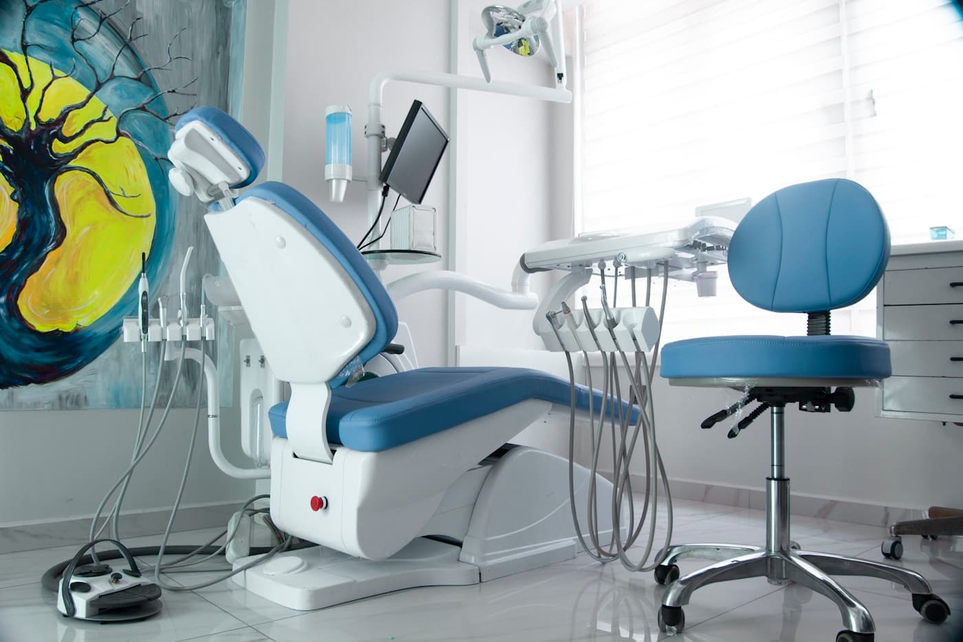 Modern, calming dental treatment room
